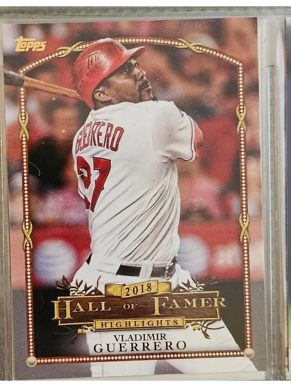 2018 Topps Update Hall of Famer Highlights Insert #HFH-10 Vladimir Guerrero LAA